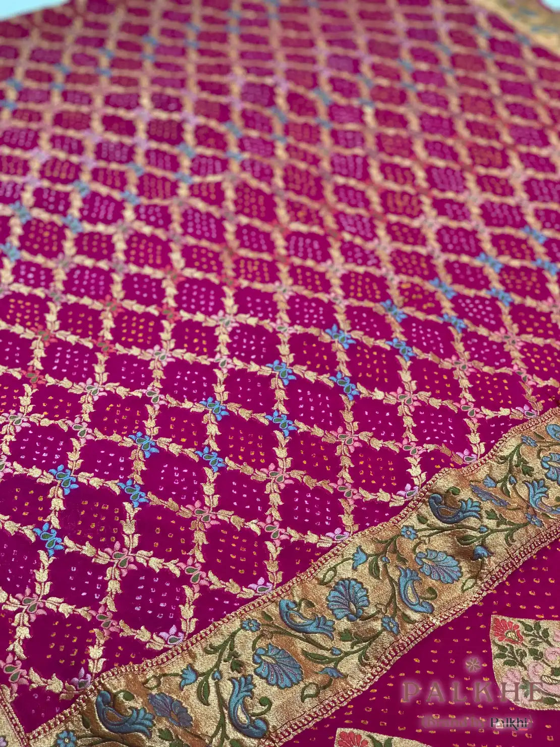 Rani Pink Bandhej in Pure Georgette