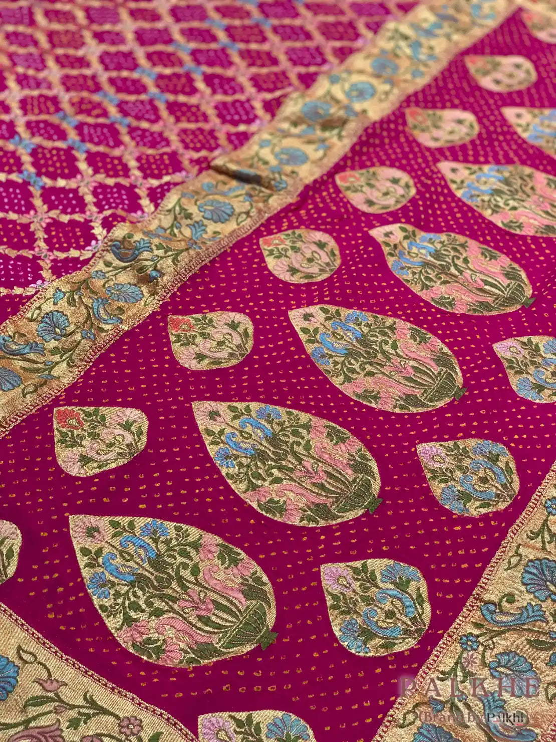 Rani Pink Bandhej in Pure Georgette