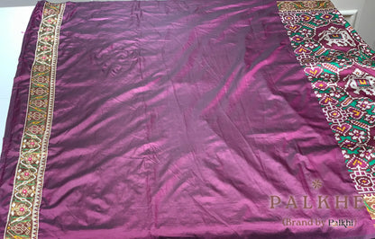 Purple Silk Patola x Hand Embroidery