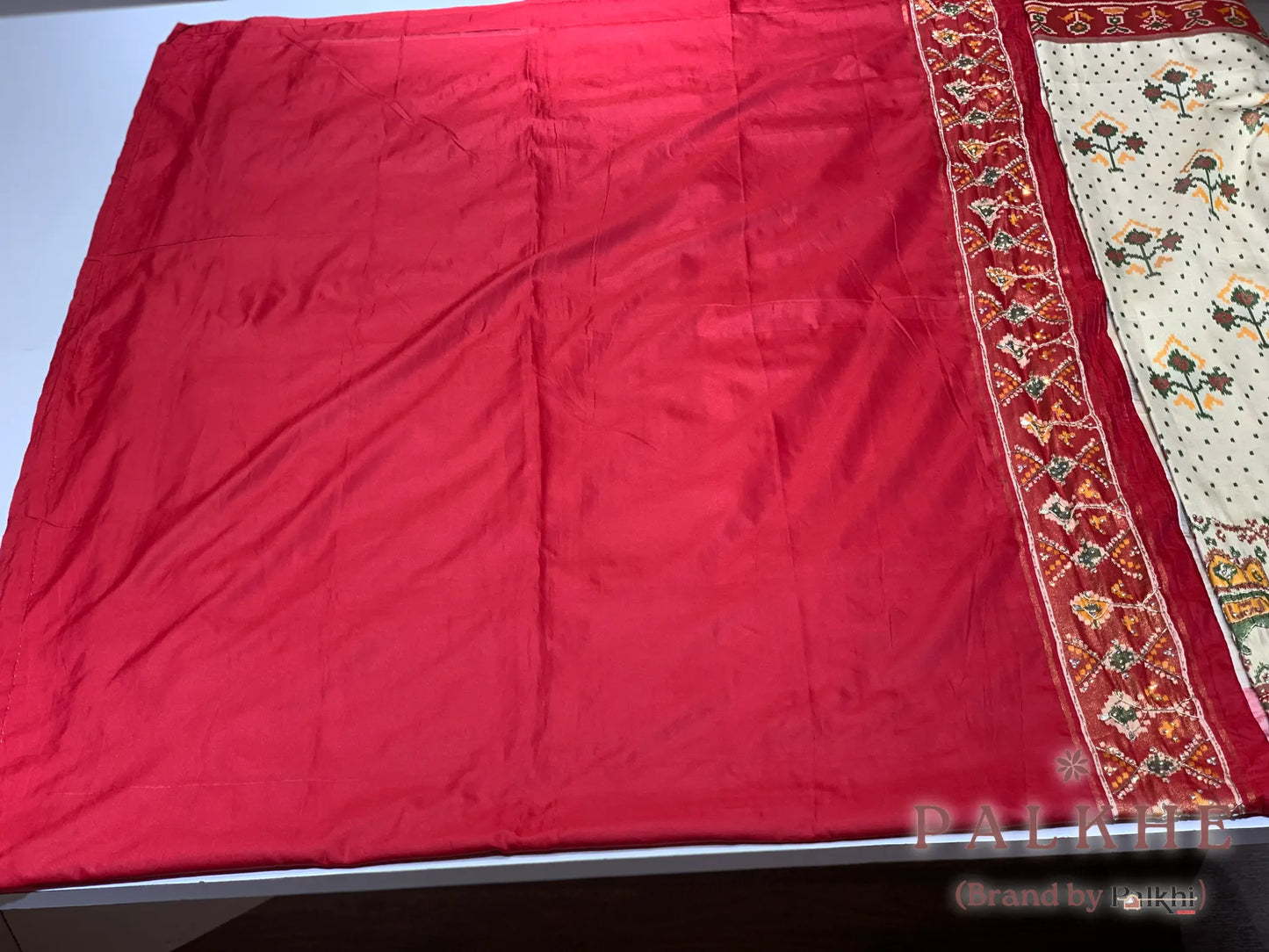 Cream Pure Silk Patola x Hand Embroidery