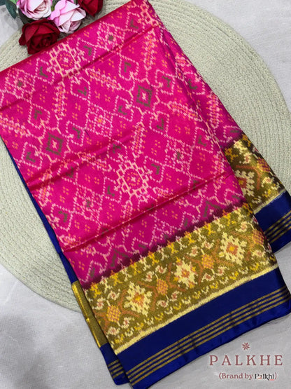 Rani Pink Patola in Pure Silk