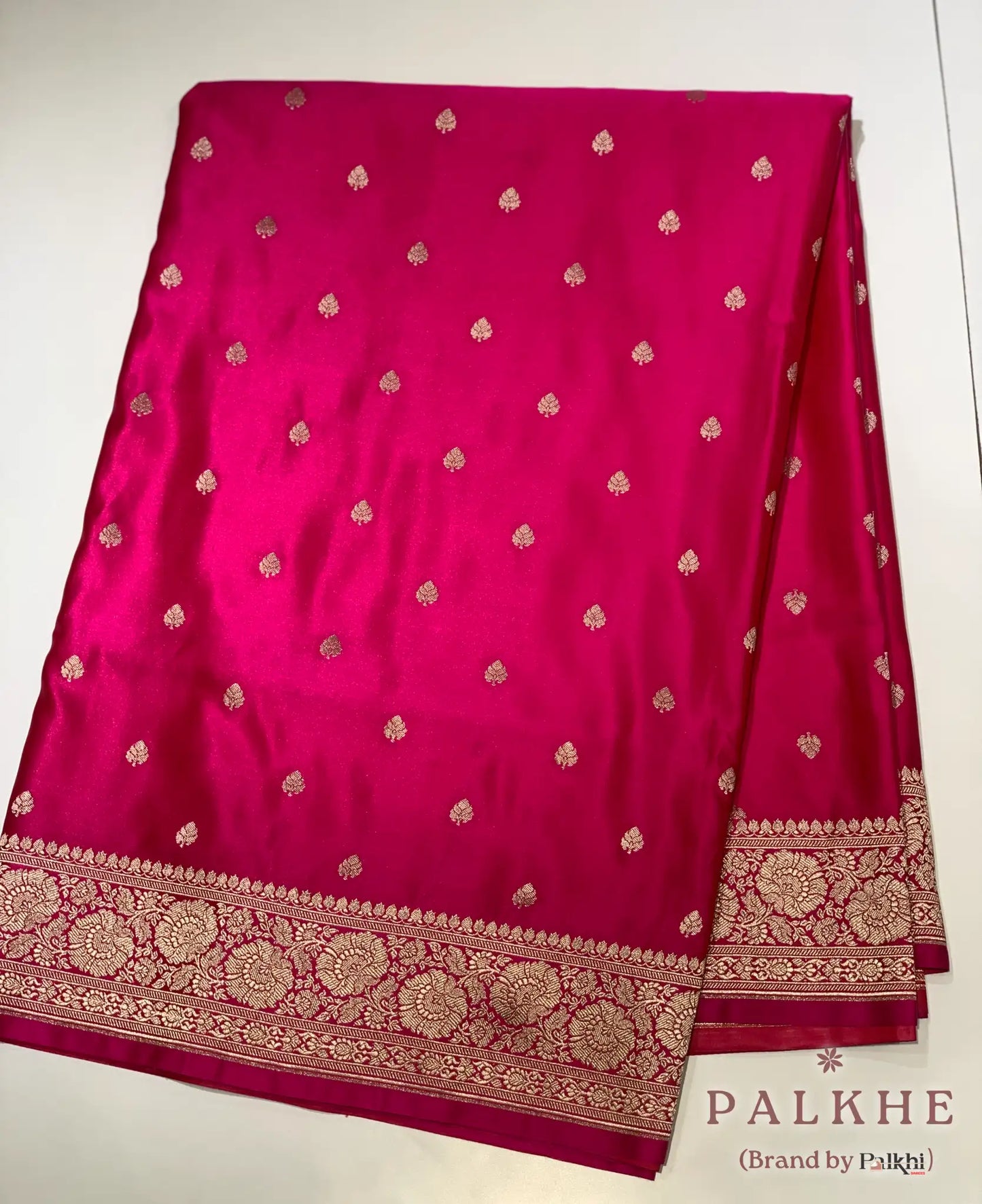 Pink Banarasi Buttis in Pure Silk