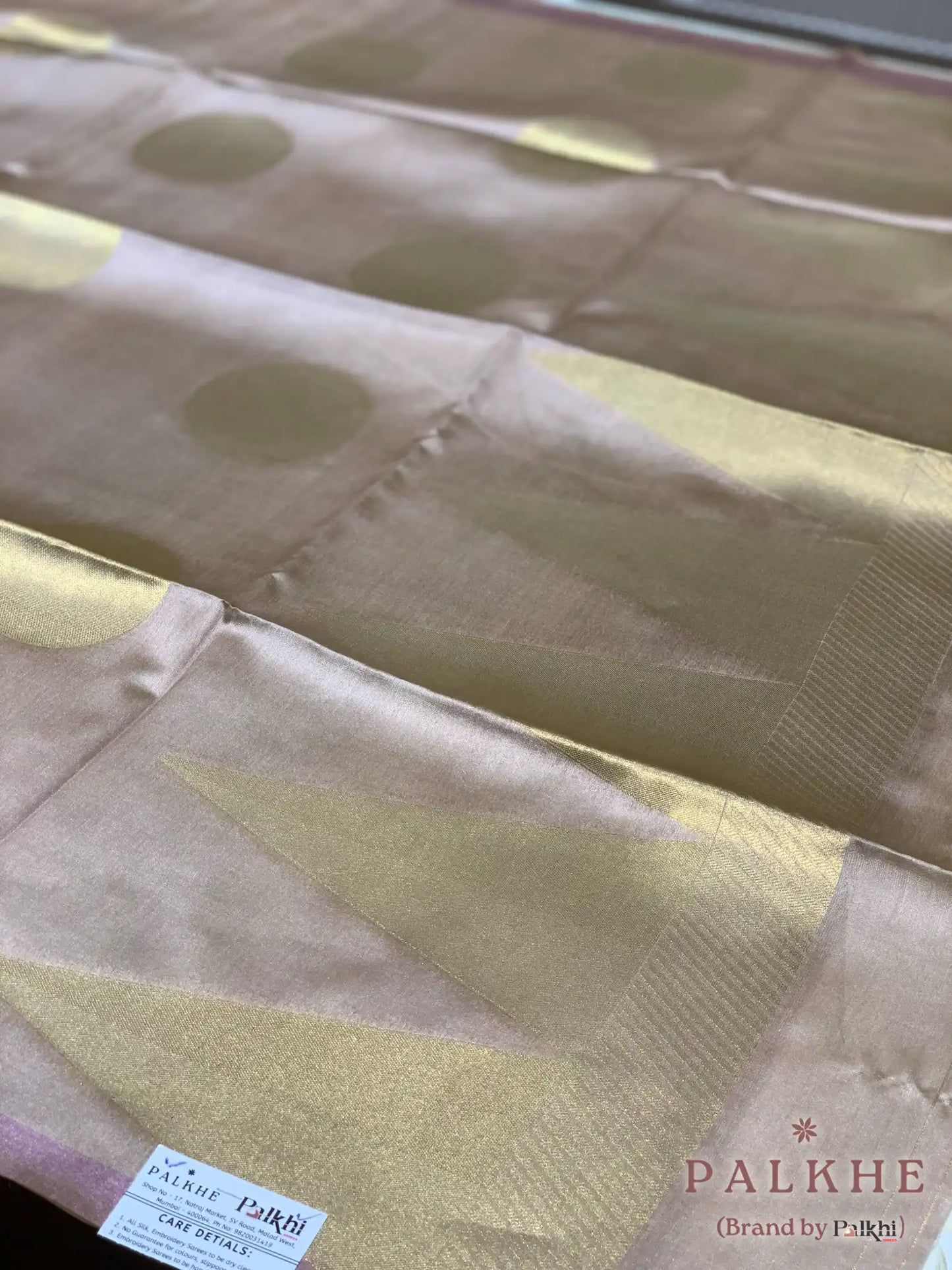 Baby Pink Tussar Silk