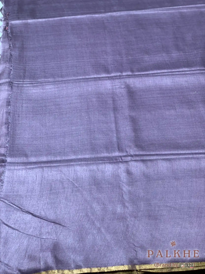Lavender Triangle Design in Tussar Silk