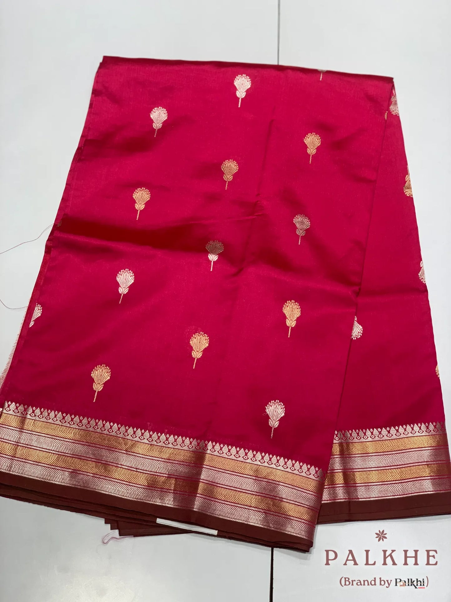 Maroon Banarasi Buttis in Pure Silk