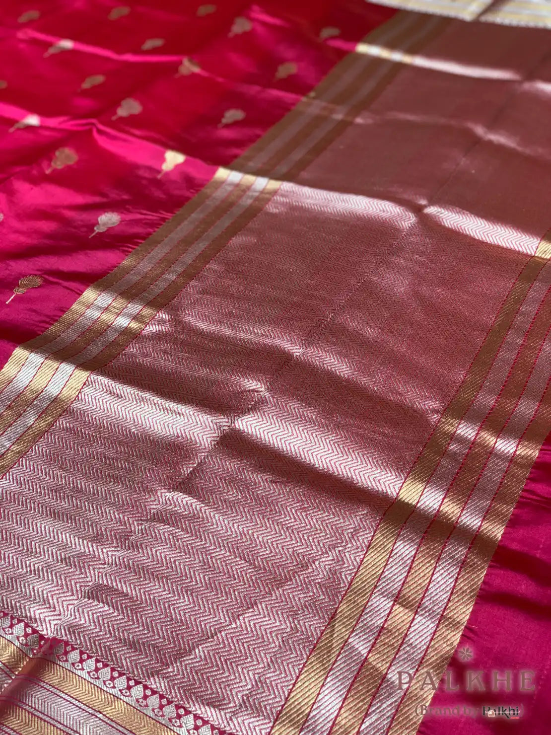 Maroon Banarasi Buttis in Pure Silk