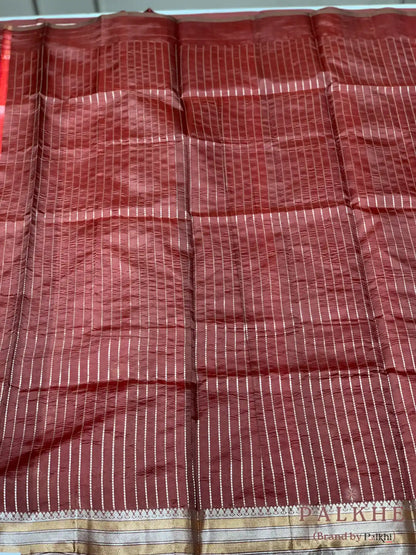 Mustard Yellow Tussar Silk Geometric