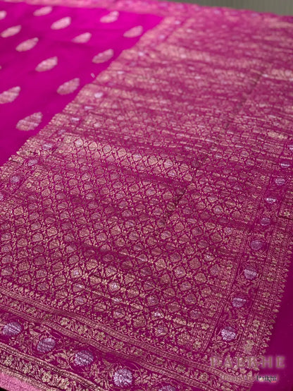Pink Georgette Buttis in Pure