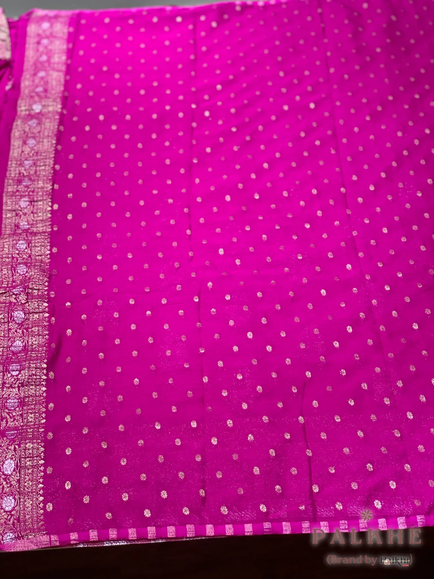 Pink Georgette Buttis in Pure