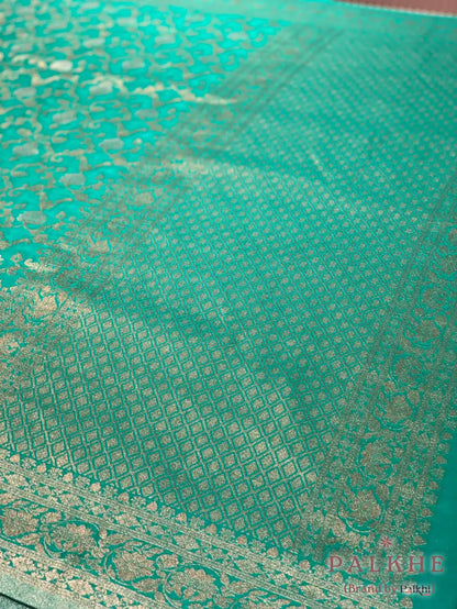Rama Green Georgette Floral in Pure