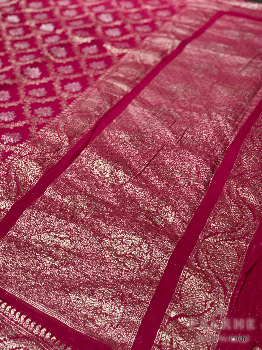 Red Pure Georgette Floral