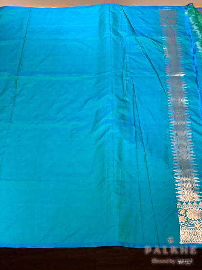 Blue Banarasi Geometric in Pure Silk