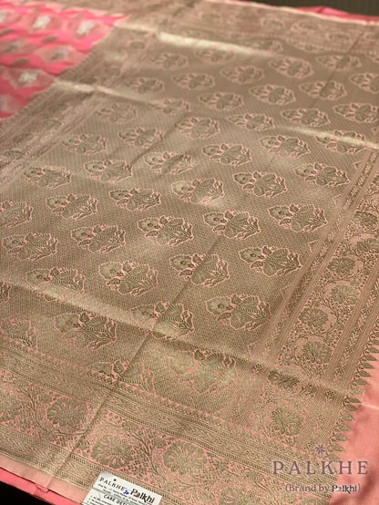 Pink Banarasi in Pure Silk