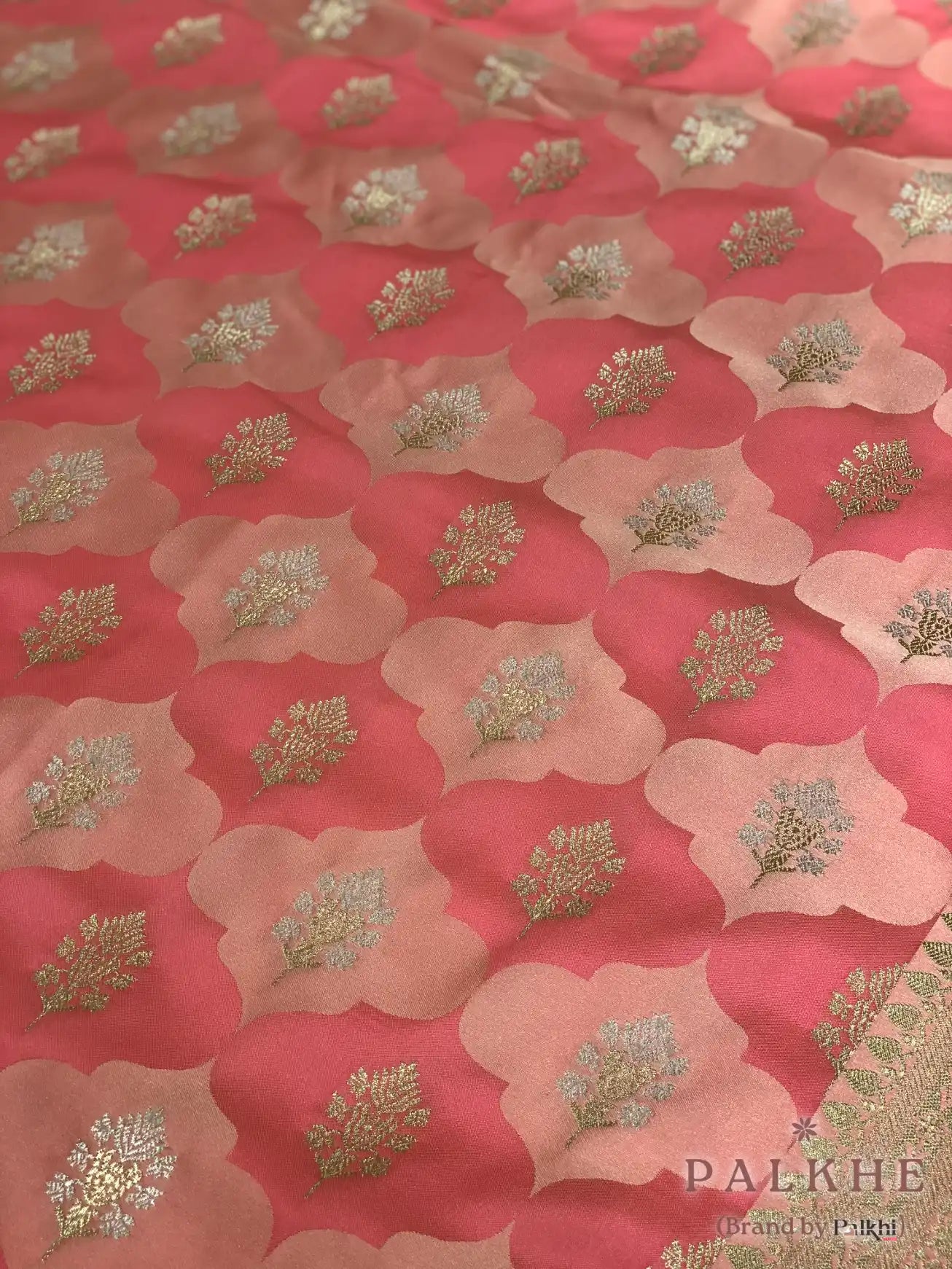 Pink Banarasi in Pure Silk