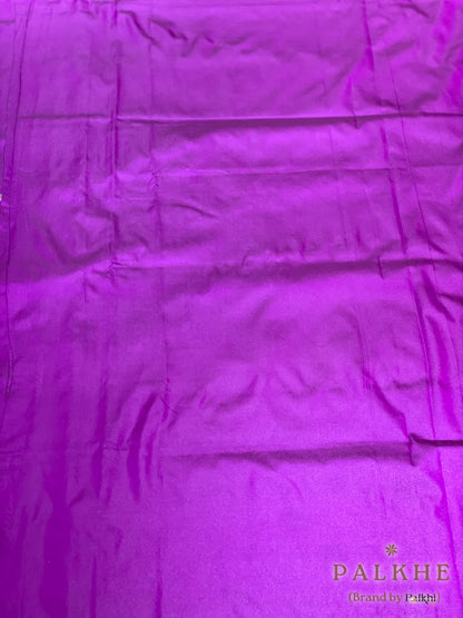 Purple Banarasi Animal Motif in Pure Katan Silk