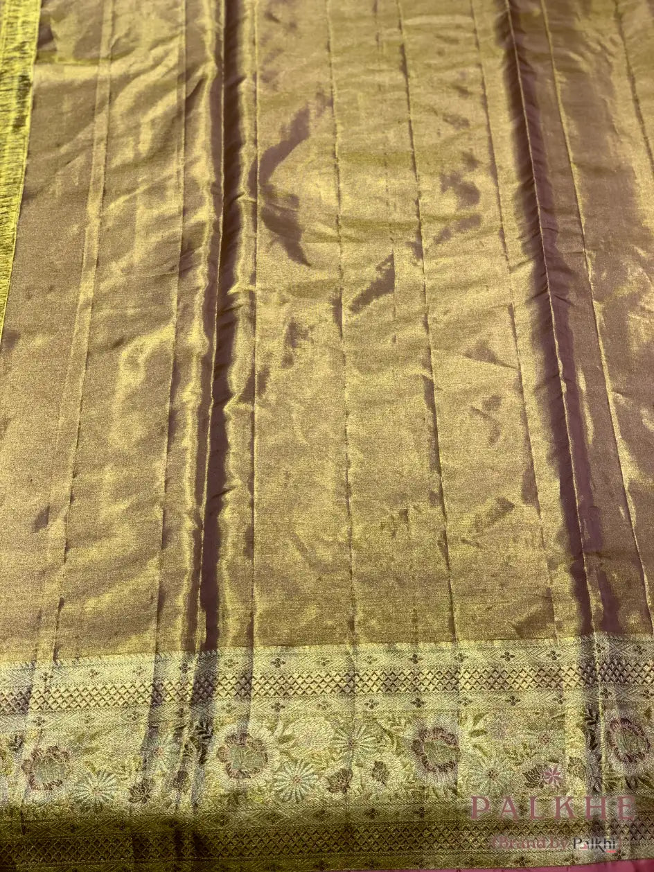 Golden Kanjivaram Floral in Pure Silk (CN85)