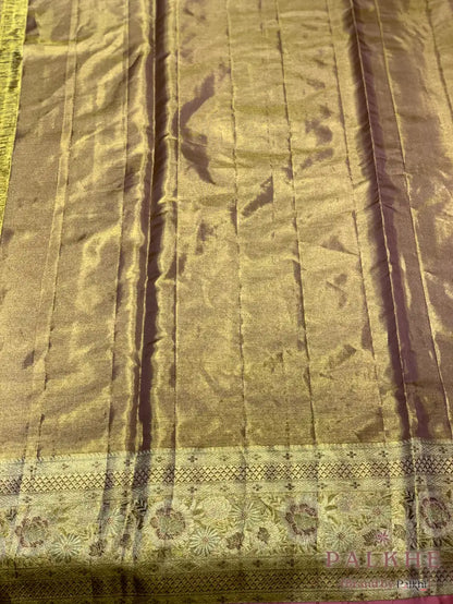 Golden Kanjivaram Floral in Pure Silk (CN85)