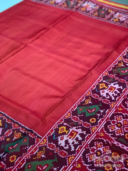 Maroon Patola in Pure Silk
