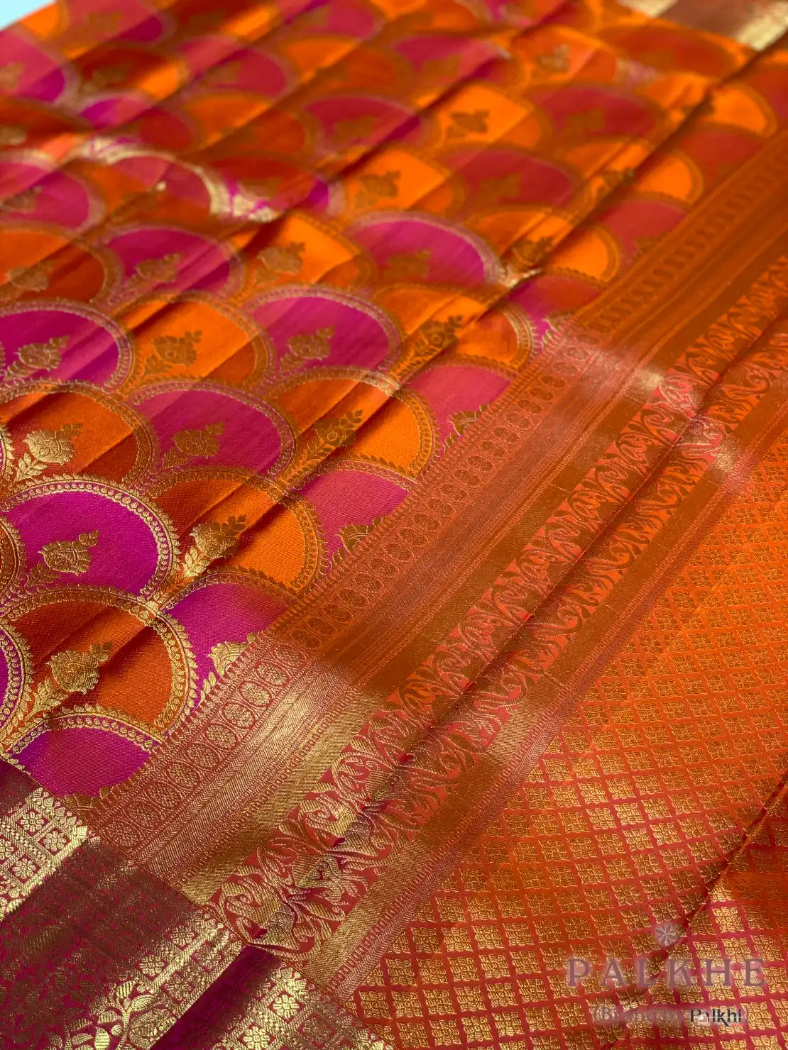 Multicolor Kanjivaram Brocade in Pure Silk