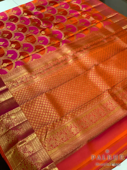 Multicolor Kanjivaram Brocade in Pure Silk