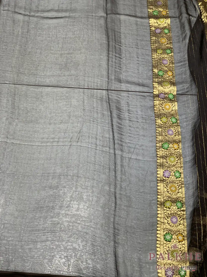 Black Bandhej in Pure Georgette