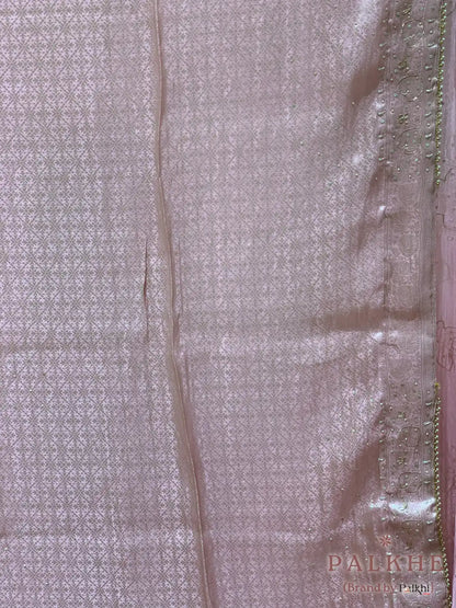 Baby Pink Floral Fancy x Hand Embroidery