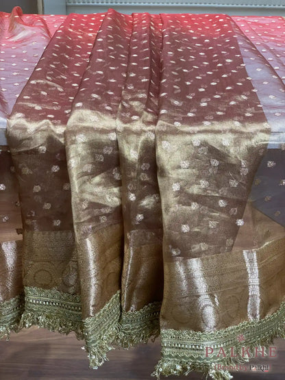 Champagne Gold Polka Dots Tissue x Kiran Border