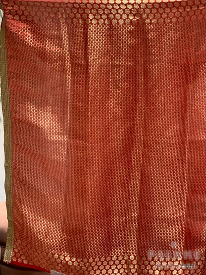 Magenta & Deep Red Floral Jaal Banarasi x Kiran Border (CO96)