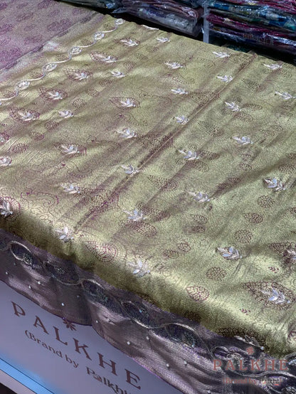 Purple Buttis Kanjivaram x Hand Embroidery