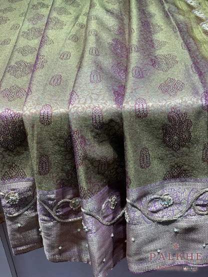 Purple Buttis Kanjivaram x Hand Embroidery