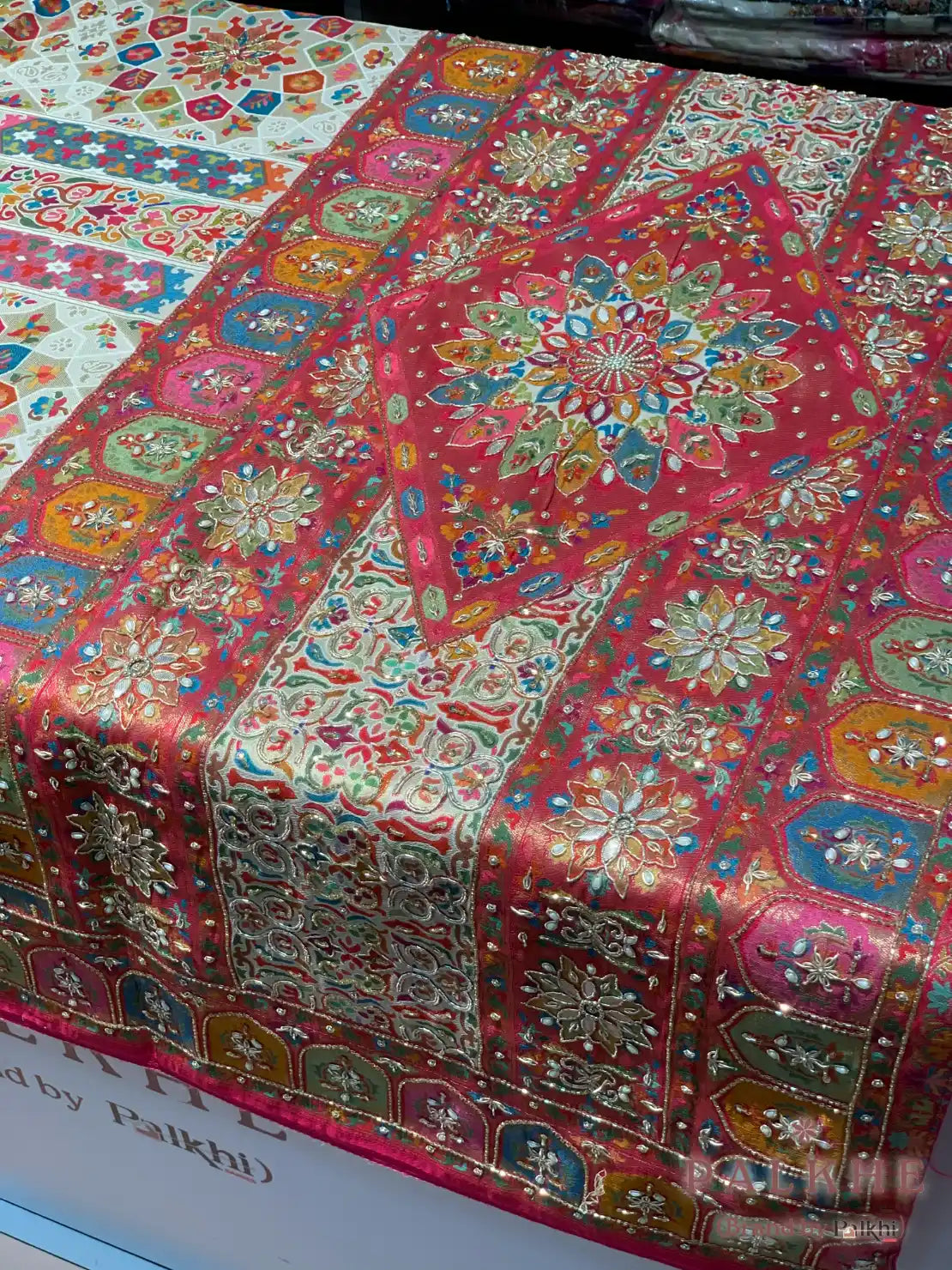 Multicolor Pashmina x Hand Embroidery