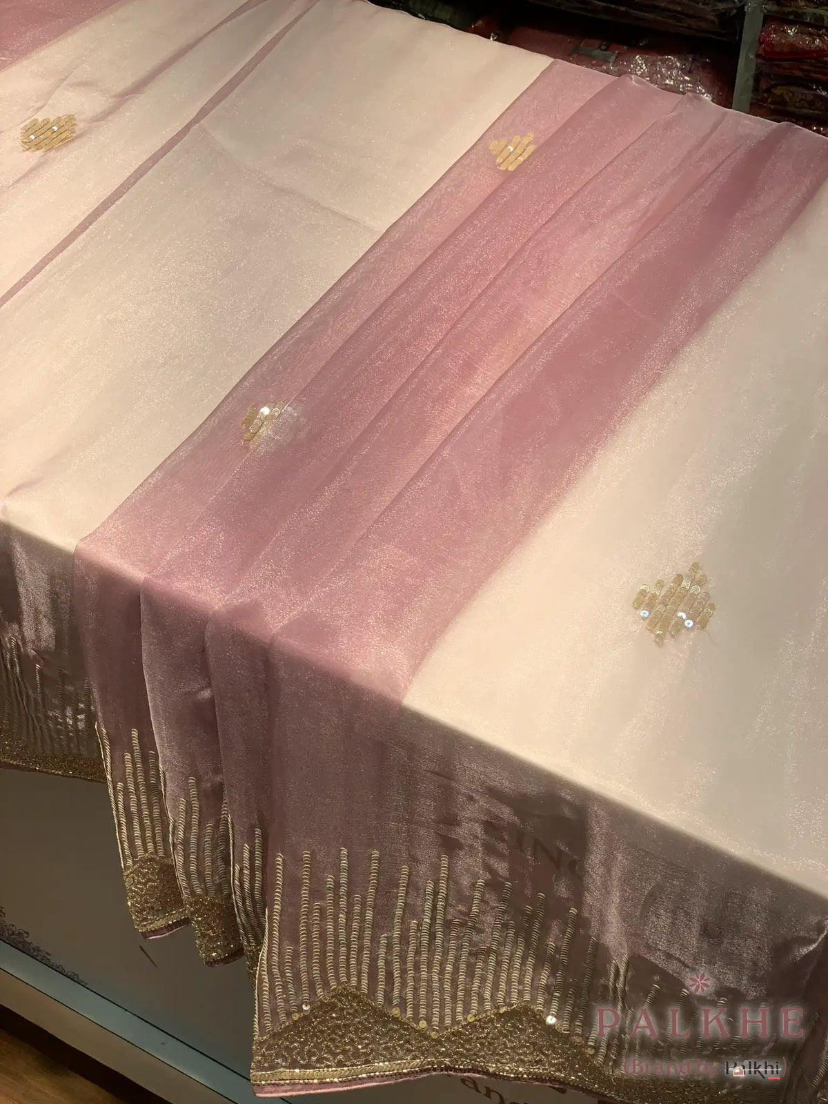 Light Pink Buttis Tissue x Hand Embroidery (CM87)
