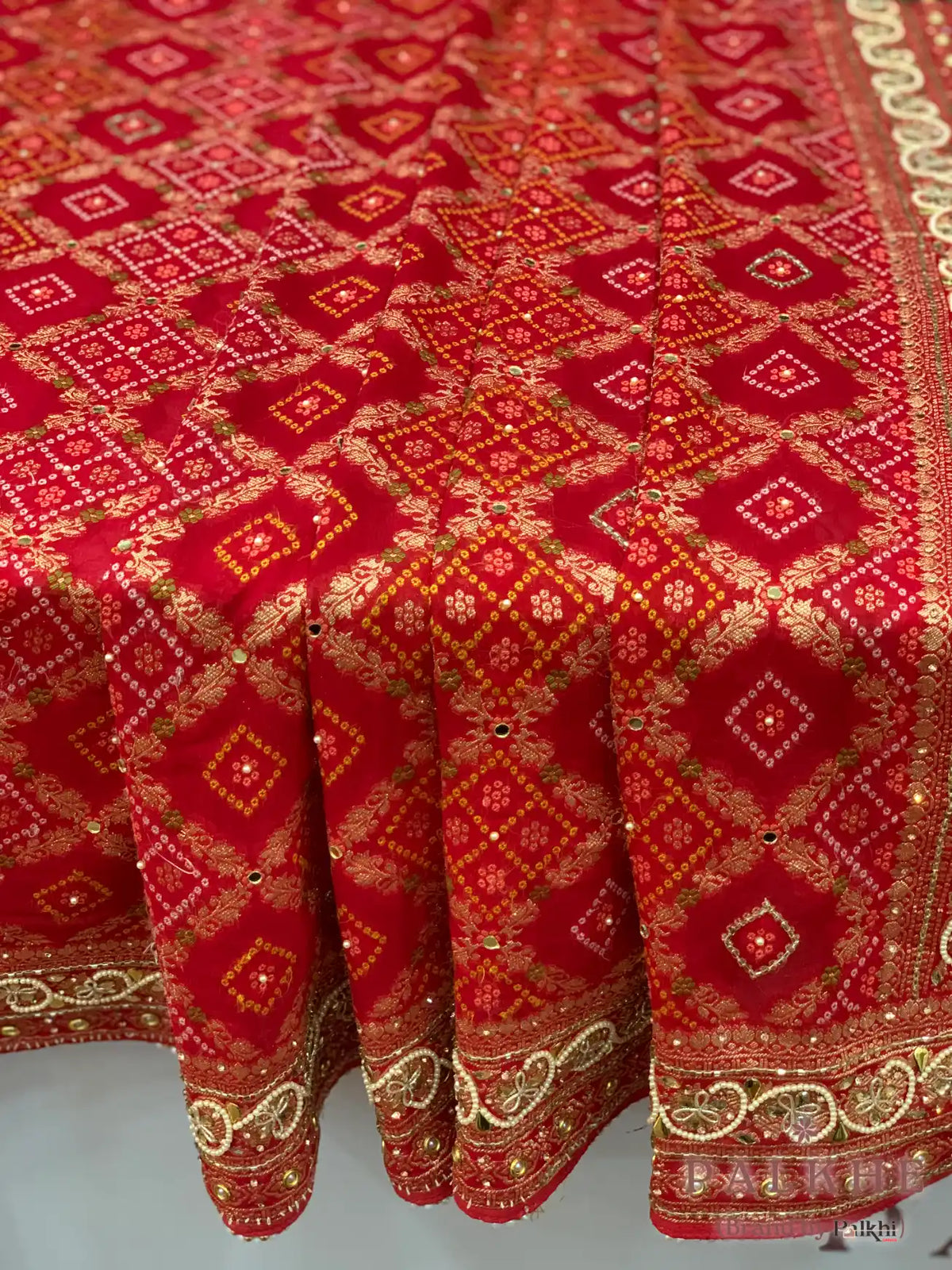 Red Bandhej x Hand Embroidery (CG41)