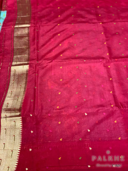 Aqua Blue Paithani Shikargah in Pure Silk (CO26)