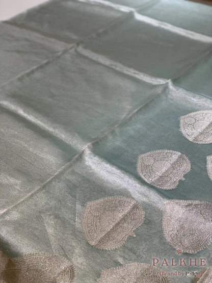 Light Blue Banarasi in Pure Tissue Silk (CP84)