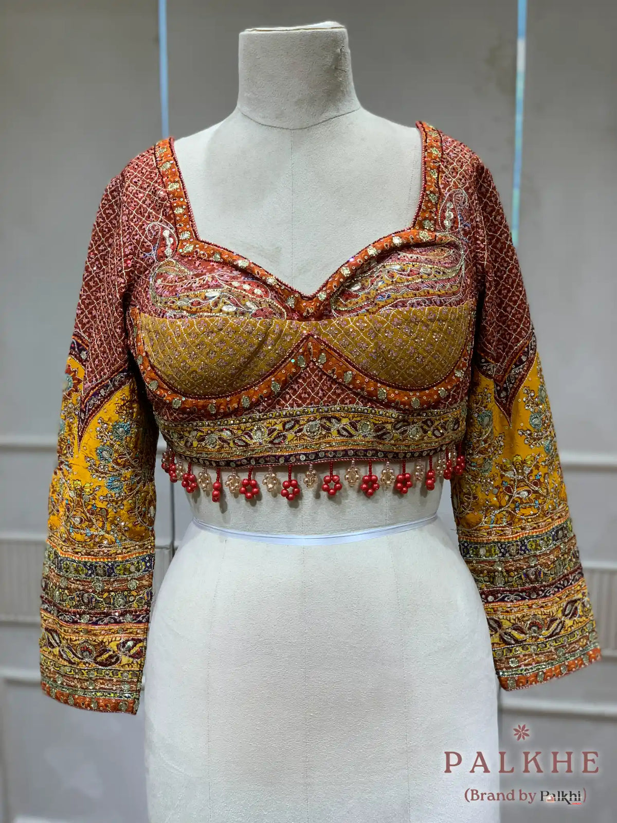Mustard Yellow Inspired by Tarun Tahiliani x Hand Embroidery (CP66)