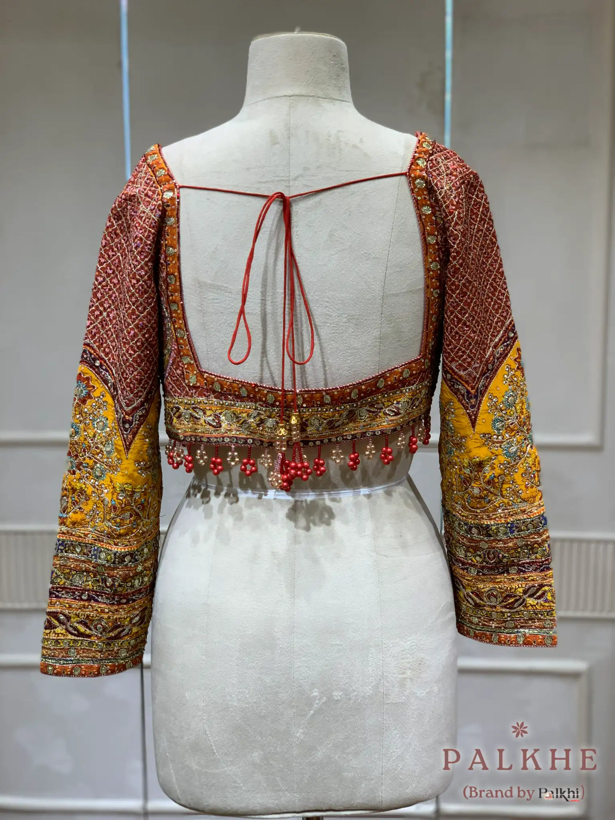 Mustard Yellow Inspired by Tarun Tahiliani x Hand Embroidery (CP66)