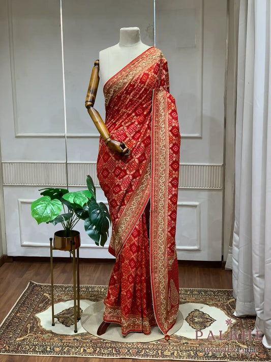 Red Bandhej x Hand Embroidery (CG41)