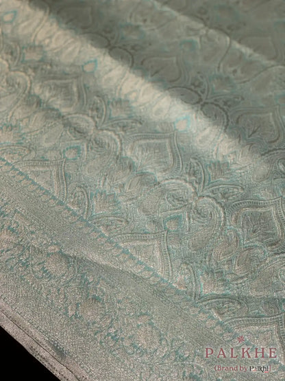 Mint Green Kanjivaram Floral in Semi Tissue Brocade (CK69)
