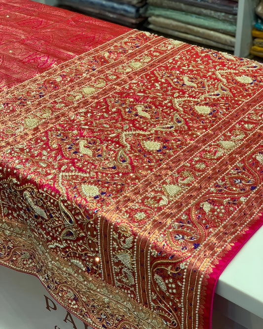 RANI PURE KANJIVARAM WITH ZARDOZI WORK