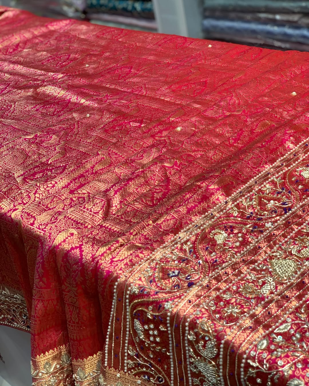 RANI PURE KANJIVARAM WITH ZARDOZI WORK