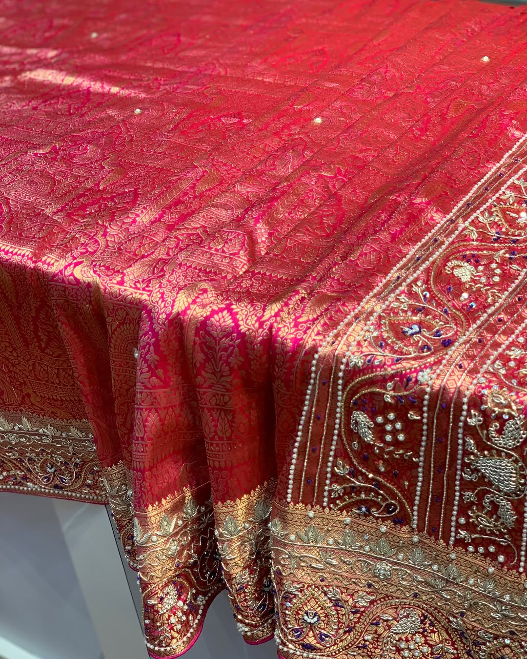 RANI PURE KANJIVARAM WITH ZARDOZI WORK