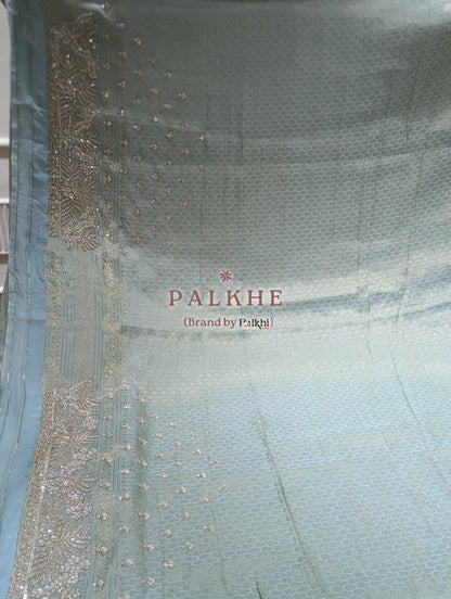 Rani Pink Floral Jaal Tissue Brocade Silk x Hand Embroidery