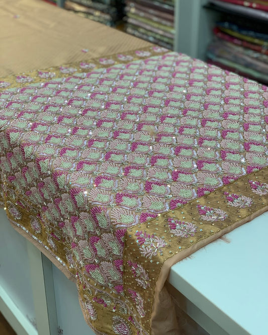 BABY PINK HANDWORK KANJIVARAM