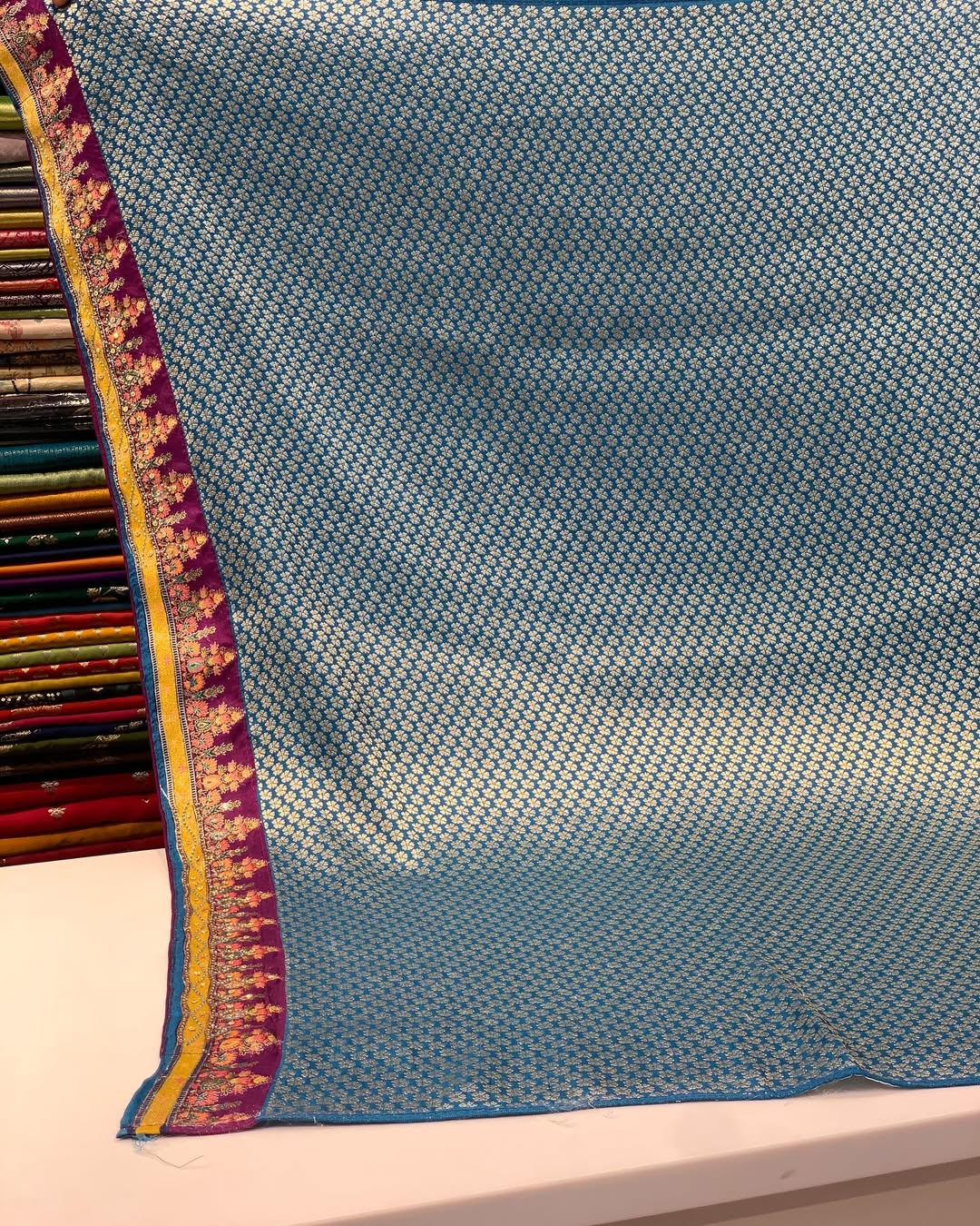 FANCY PASHMINA SAREE WITH HANDWORK (Copy)
