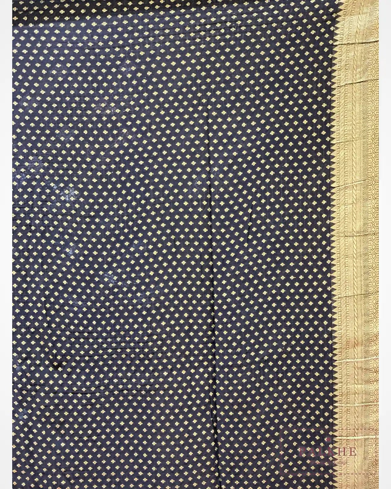 Black & Gold Banarasi Stripped in Georgette