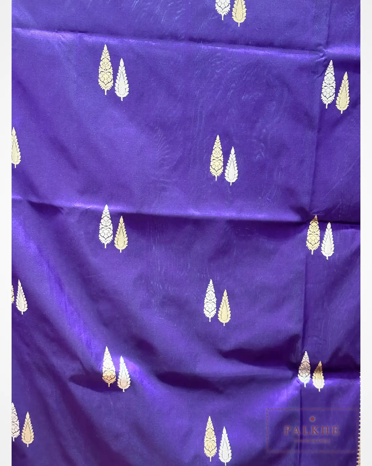 Purple Banarasi Butti in Katan Silk