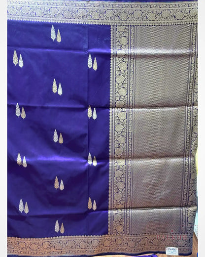 Purple Banarasi Butti in Katan Silk