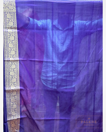 Purple Banarasi Butti in Katan Silk