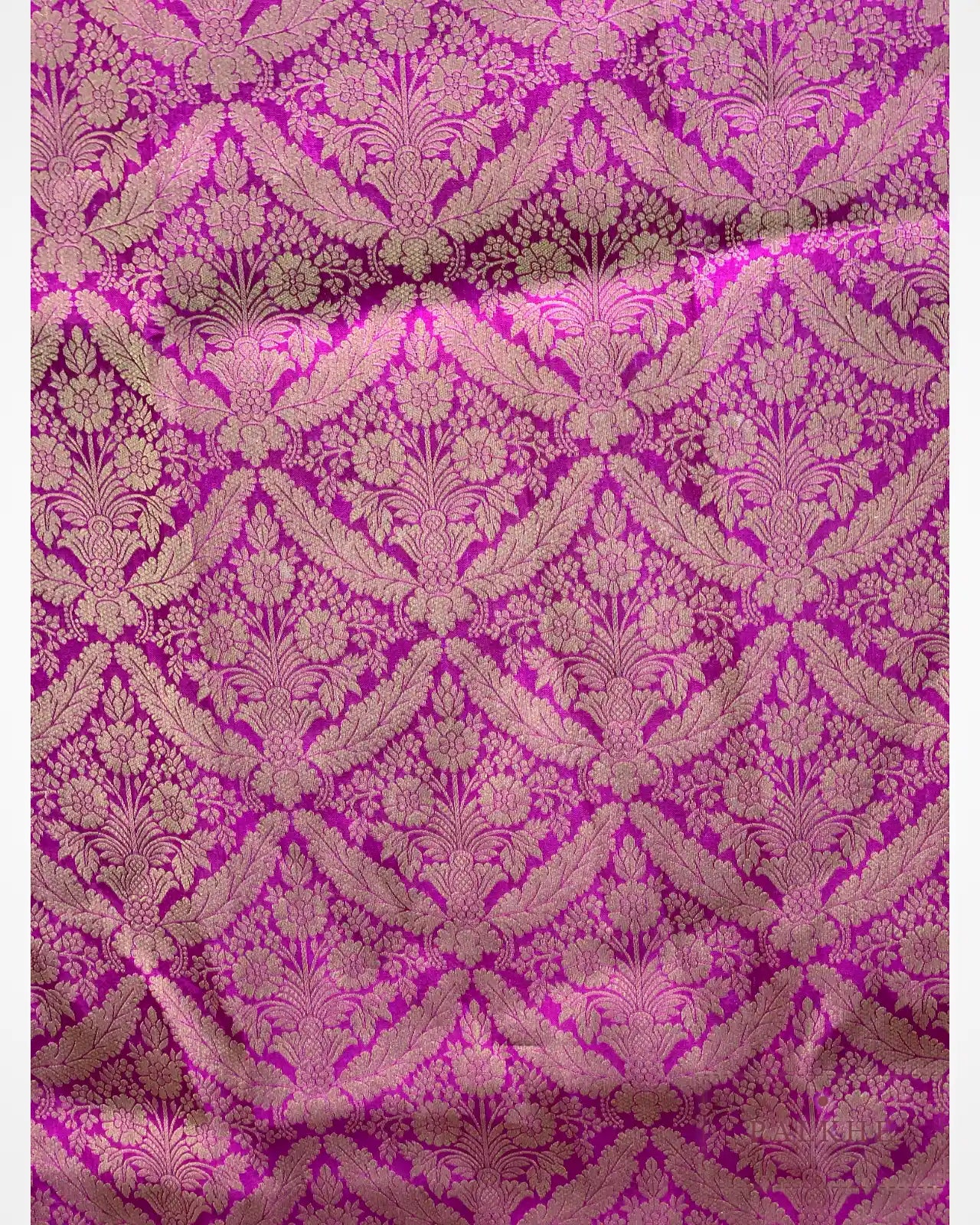 Wine Banarasi Floral Jaal in Silk